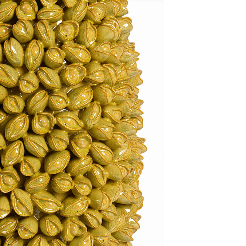 Vase deco Ø31,5x45 cm ANABELA ceramics olive green-brown