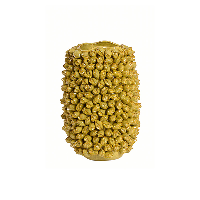 Vase deco Ø31,5x45 cm ANABELA ceramics olive green-brown