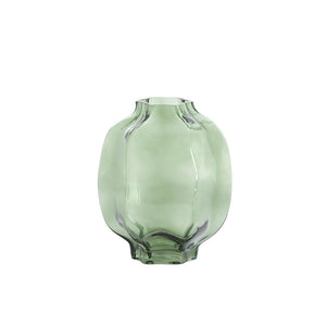 Vase Ø22x23,5 cm FALZES glass clear dark green