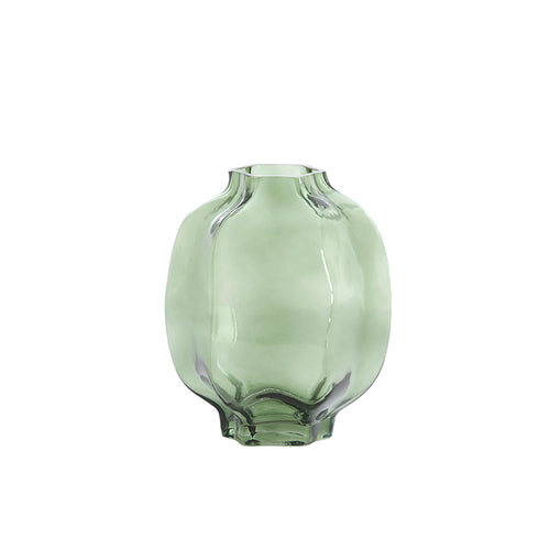 Vase Ø18x18 cm FALZES glass clear dark green