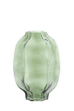 Vase Ø20x30 cm FALZES glass clear dark green