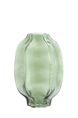 Vase Ø20x30 cm FALZES glass clear dark green