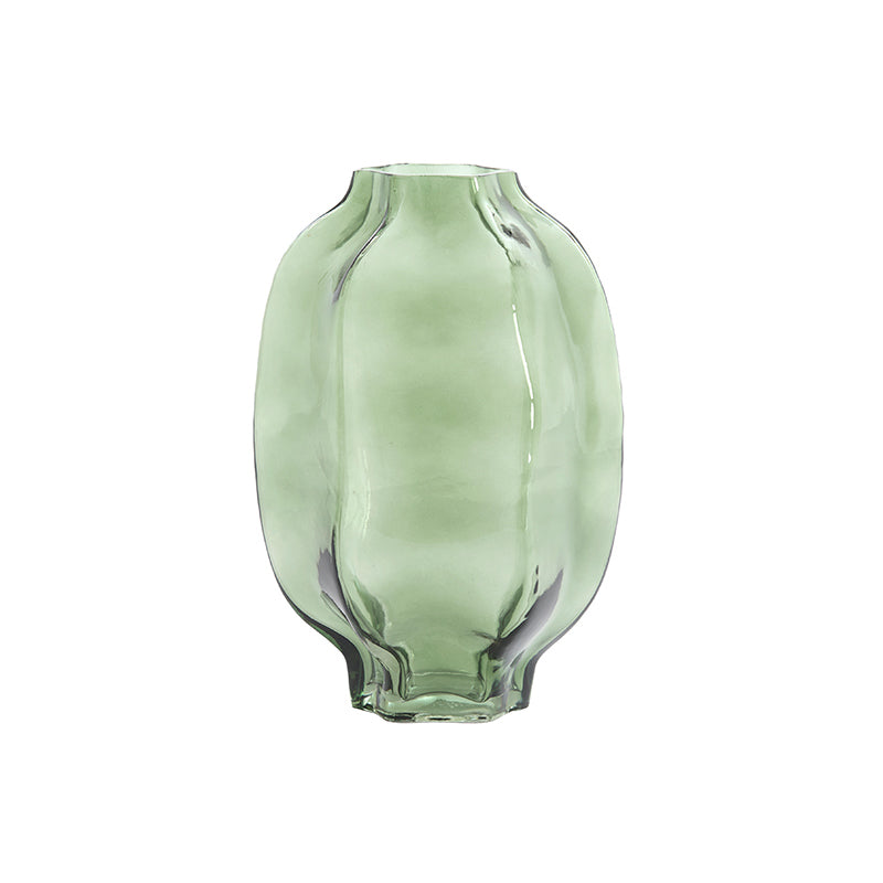 Vase Ø20x30 cm FALZES glass clear dark green