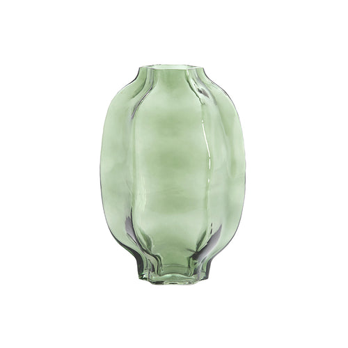 Vase Ø20x30 cm FALZES glass clear dark green