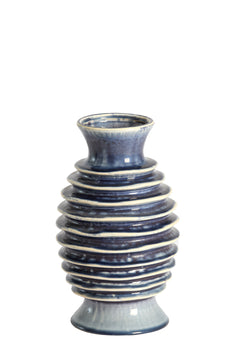 Vase deco Ø17,5x30 cm PREDOSA ceramics blue