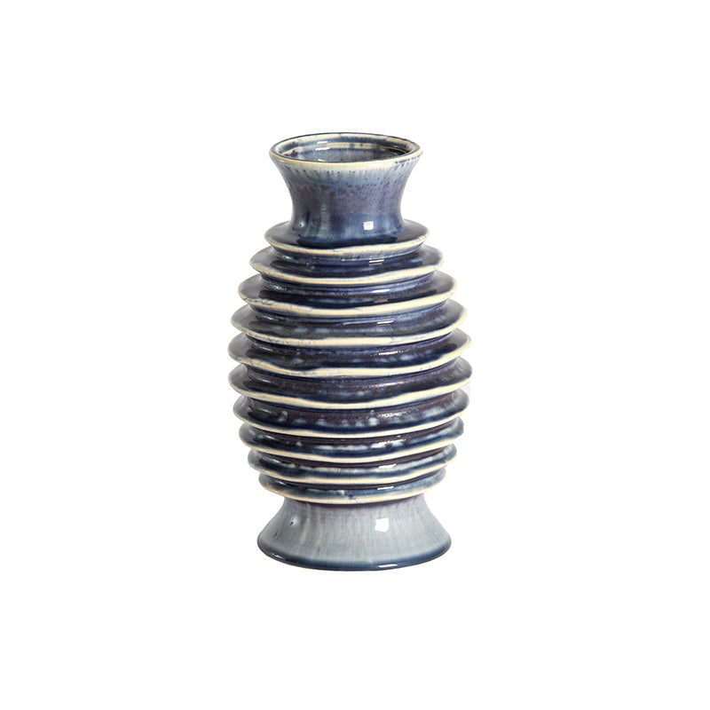 Vase deco Ø17,5x30 cm PREDOSA ceramics blue