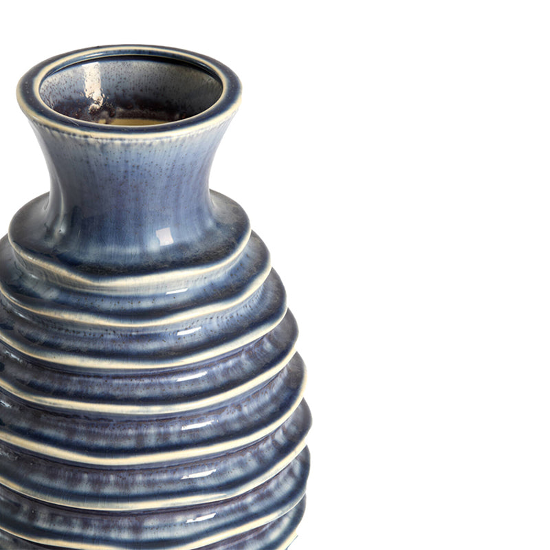 Vase deco Ø17,5x30 cm PREDOSA ceramics blue