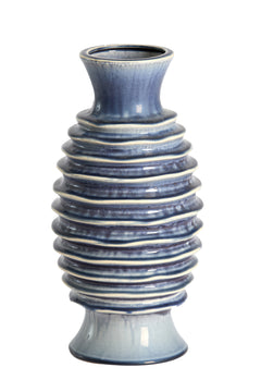 Vase deco Ø20x40,5 cm PREDOSA ceramics blue