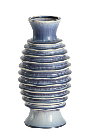 Vase deco Ø20x40,5 cm PREDOSA ceramics blue