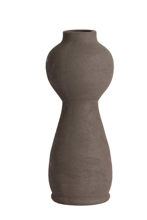 Vase deco Ø13x34 cm YECLA ceramics dark brown