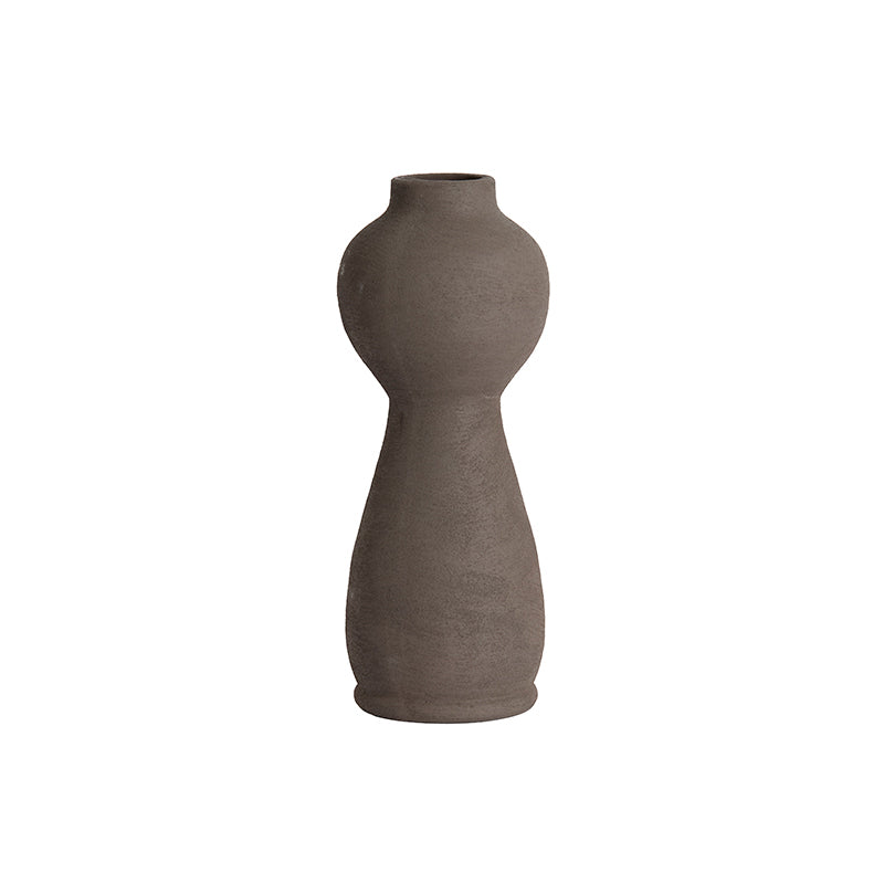 Vase deco Ø13x34 cm YECLA ceramics dark brown