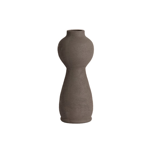 Vase deco Ø13x34 cm YECLA ceramics dark brown