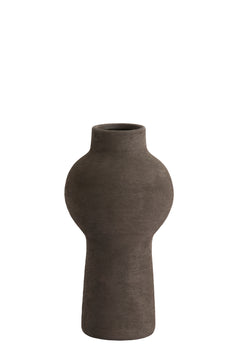 Vase deco Ø13,5x27,5 cm YECLA ceramics dark brown