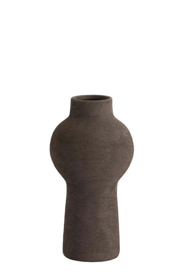 Vase deco Ø13,5x27,5 cm YECLA ceramics dark brown