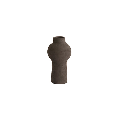 Vase deco Ø13,5x27,5 cm YECLA ceramics dark brown