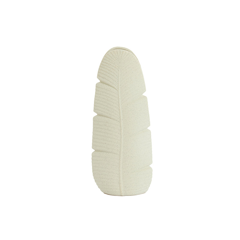 Vase deco 16x10x38,5 cm LOU ceramics matt cream