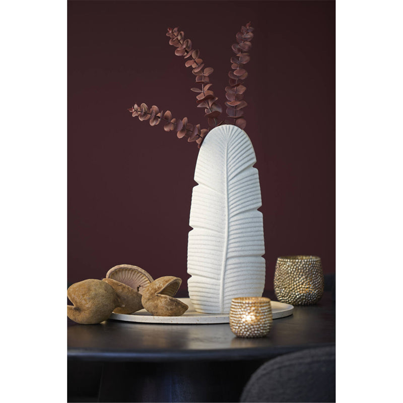 Vase deco 16x10x38,5 cm LOU ceramics matt cream