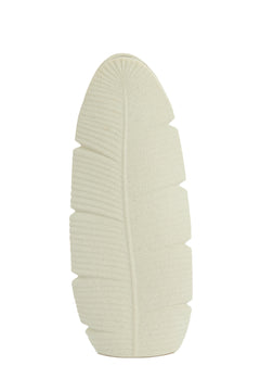 Vase deco 19x11x46,5 cm LOU ceramics matt cream