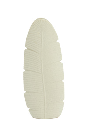 Vase deco 19x11x46,5 cm LOU ceramics matt cream
