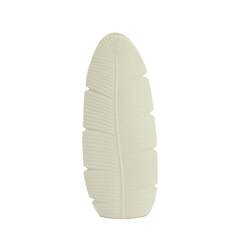 Vase deco 19x11x46,5 cm LOU ceramics matt cream