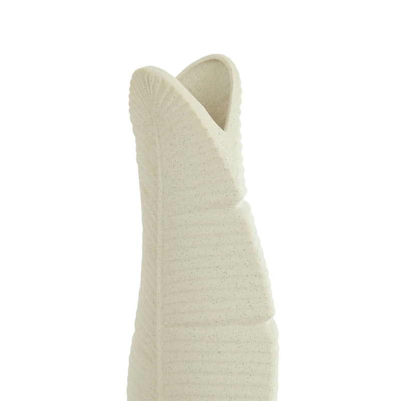 Vase deco 19x11x46,5 cm LOU ceramics matt cream