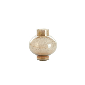Dusit Amber Glass Stone Finish Vase (19.5cm)