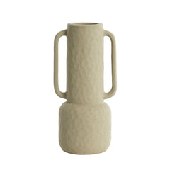 Ziro Ceramic Matt Olive Green Deco Vase (34.5 cm)