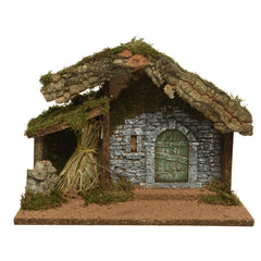 LED nativity crib wood crib steady BO indoor fsc mix 70%