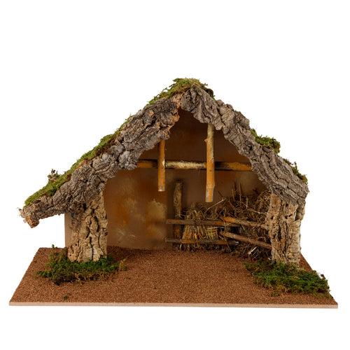 LED nativity crib wood crib steady BO indoor fsc mix 70%