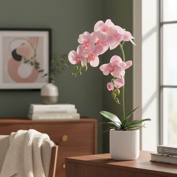 White Rosa Orchid Phalaenopsis (97 cm)