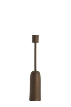 Candle stick Ø5x28 cm YASILO brown-bronze