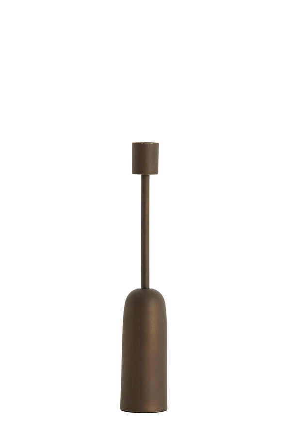 Candle stick Ø5x28 cm YASILO brown-bronze