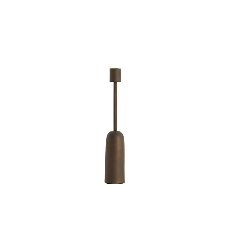 Candle stick Ø5x28 cm YASILO brown-bronze