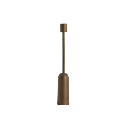 Candle stick Ø5x33,5 cm YASILO brown-bronze
