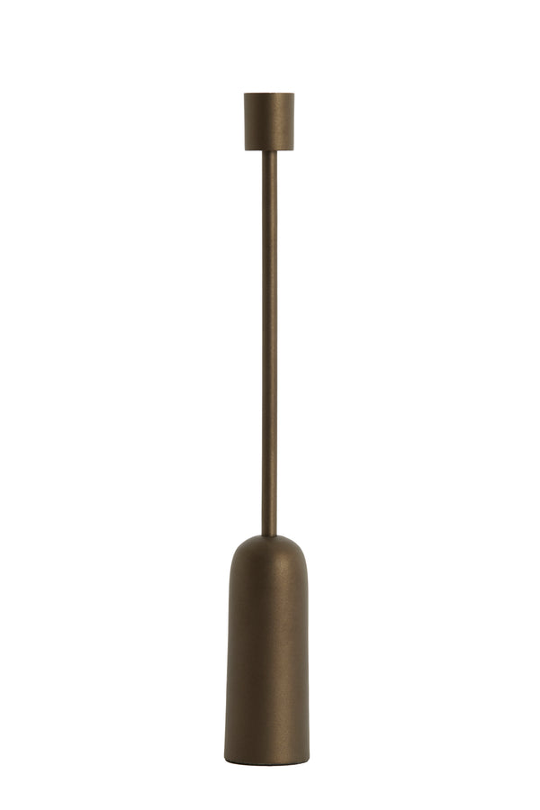 Candle stick Ø5x38 cm YASILO brown-bronze
