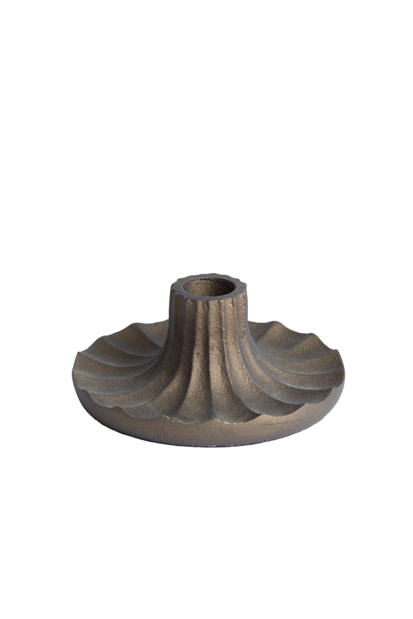 Candle stick Ø12x6 cm MERIDA dark bronze