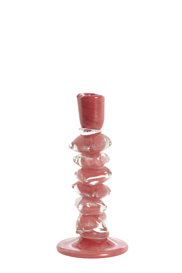 Candle stick Ø11,5x29,5 cm ESTINA eggplant