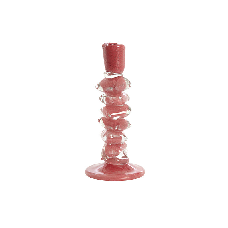 Candle stick Ø11,5x29,5 cm ESTINA eggplant