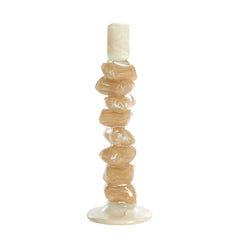 Estina Cream And Brown Candle Stick (35 cm)