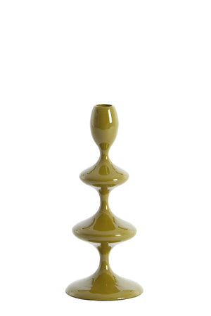 Candle stick Ø10x27 cm VIREEN olive green