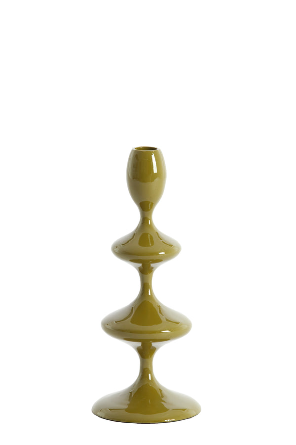 Candle stick Ø10x27 cm VIREEN olive green