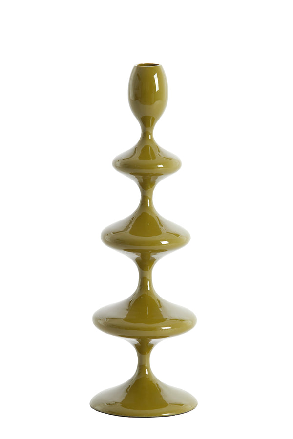 Candle stick Ø10,5x34,5 cm VIREEN olive green