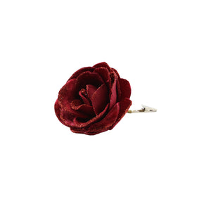 Red Rose On Clip (12cm)