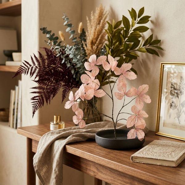 Champagne Chestnut Leaf Branch (135 cm)