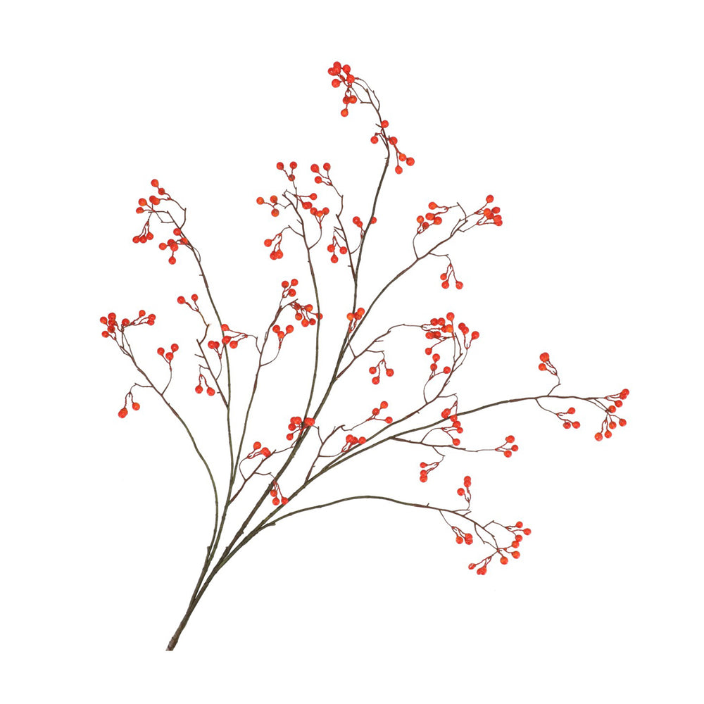 Red Berry Silk Branch (135 cm)
