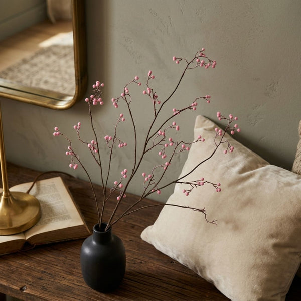 Pink Branched Berry Stem (135 cm)