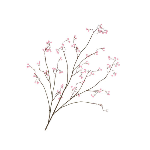 Pink Branched Berry Stem (135 cm)