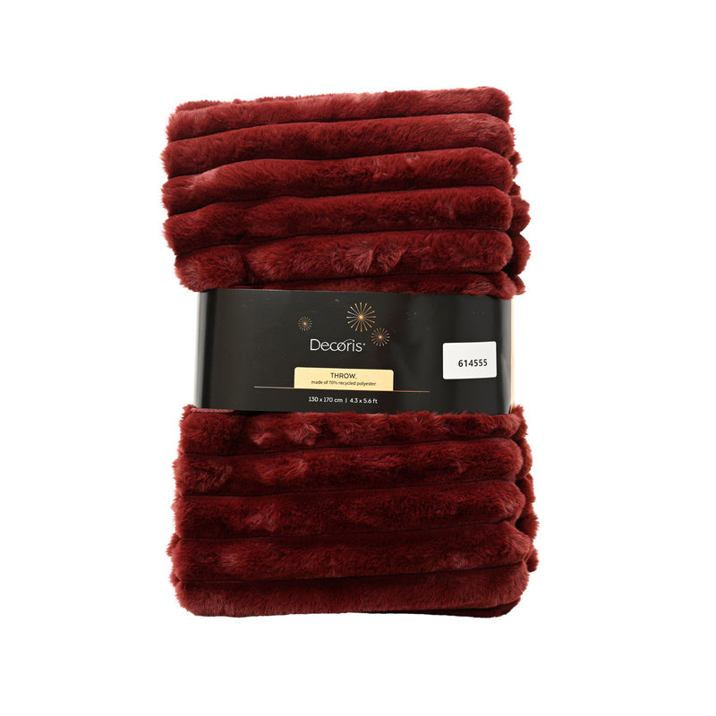 Throw polyester velvet stripe stripe