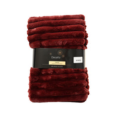 Throw polyester velvet stripe stripe