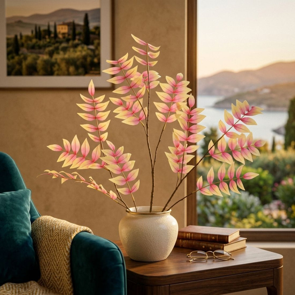 Orange Salix Leaf Branch (135 cm)